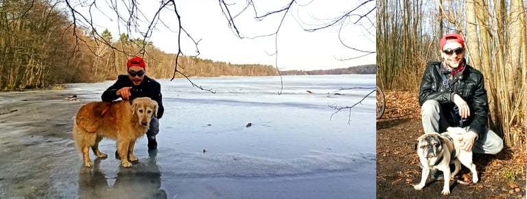 Jonas mit Maggy und Dagos